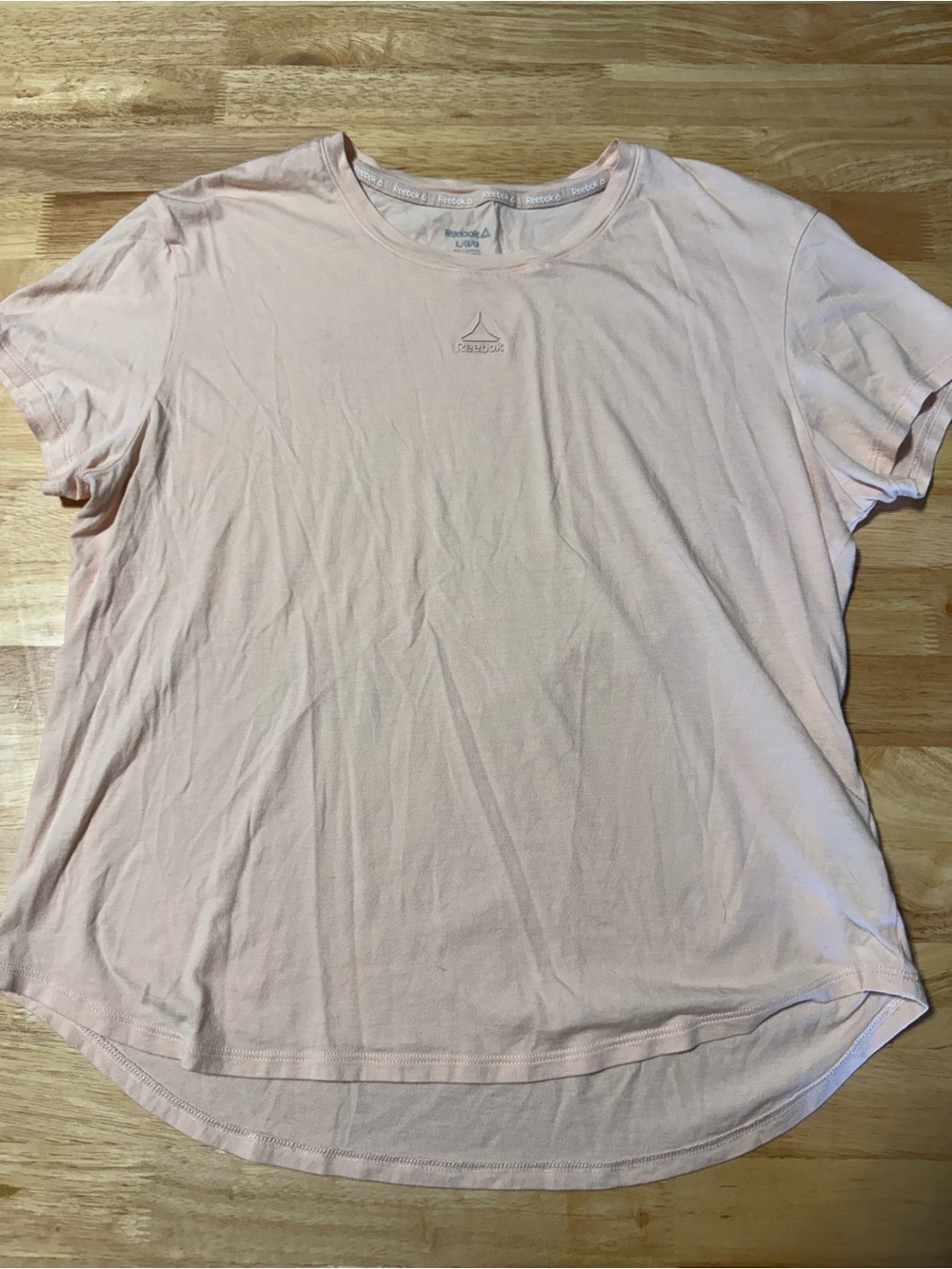 Reebok Women’s Short Sleeve Athletic Tee Peach Size Large Activewear